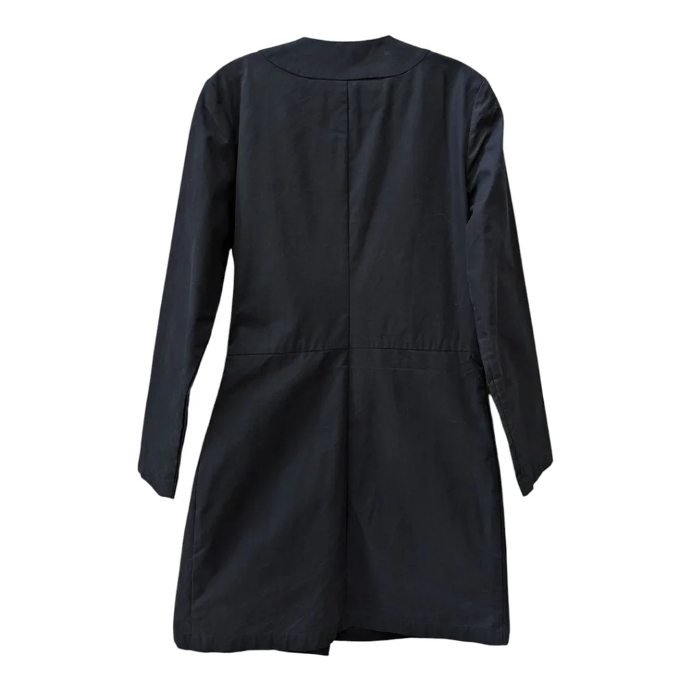 Kate Spade Saturday Black Trench Coat Wrap Professional Sz S